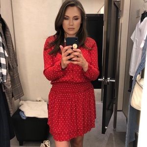 ❤️ For negrafrmx❤️ RAILS Jasmine Scarlett White Mini Dots Dress
